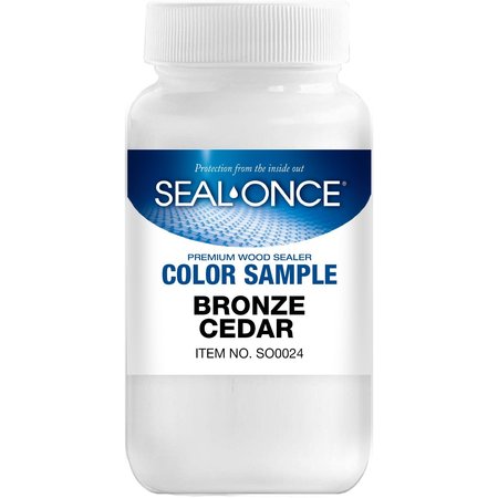 SEAL-ONCE Pre-Mixed, 4 oz. Bronze Cedar Color Sample SO0024